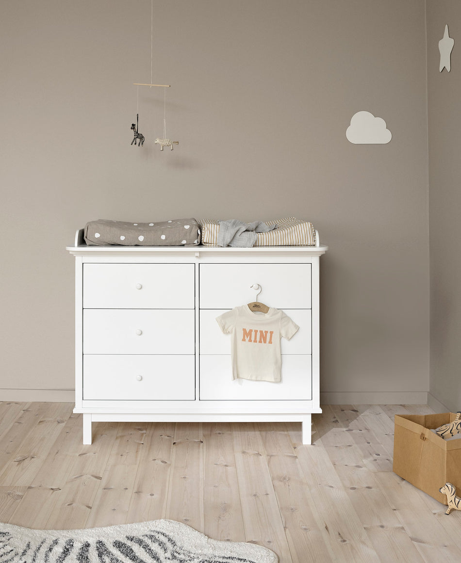 Seaside nursery top for dresser with 6 drawers