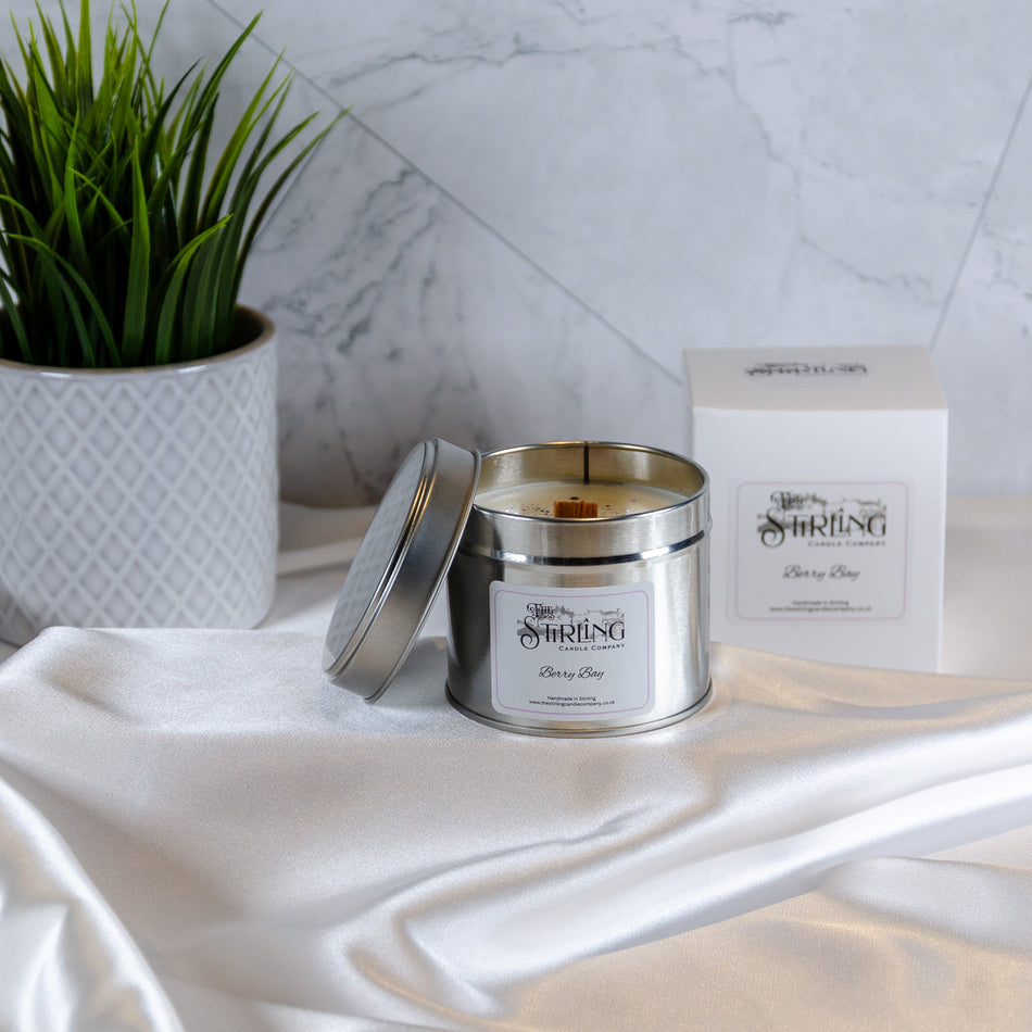 Berry Bay - Travel Tin Candle - Wooden Wick