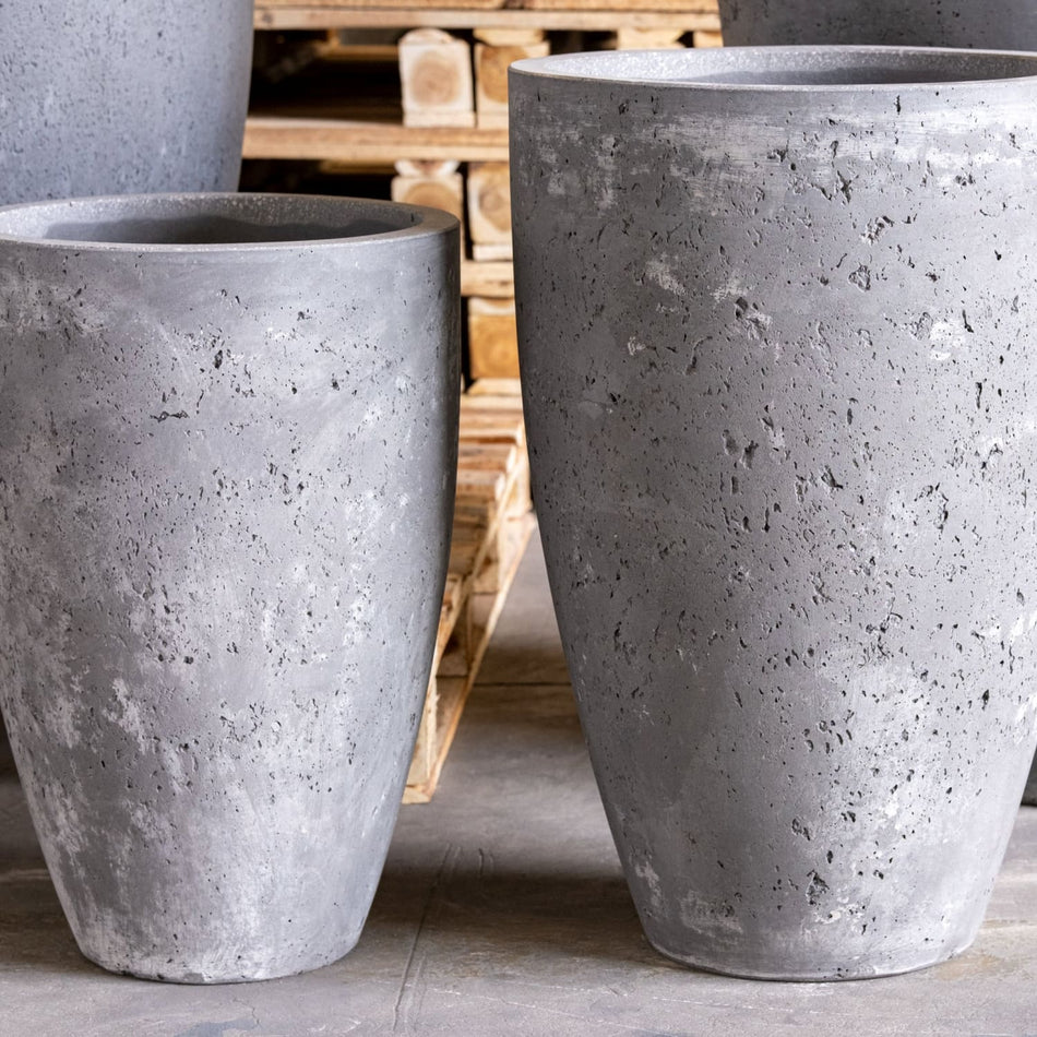 Vessara | Onyx Dusk – 55cm Extra Large Concrete Vase Planter – 32L Tall Plant Pot