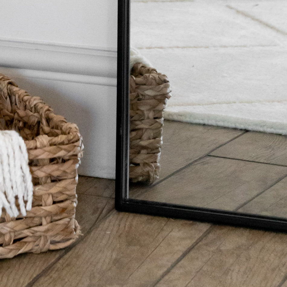 Yoko - Full Length Black Metal Gentle Arch Mirror - 180cm x 90cm