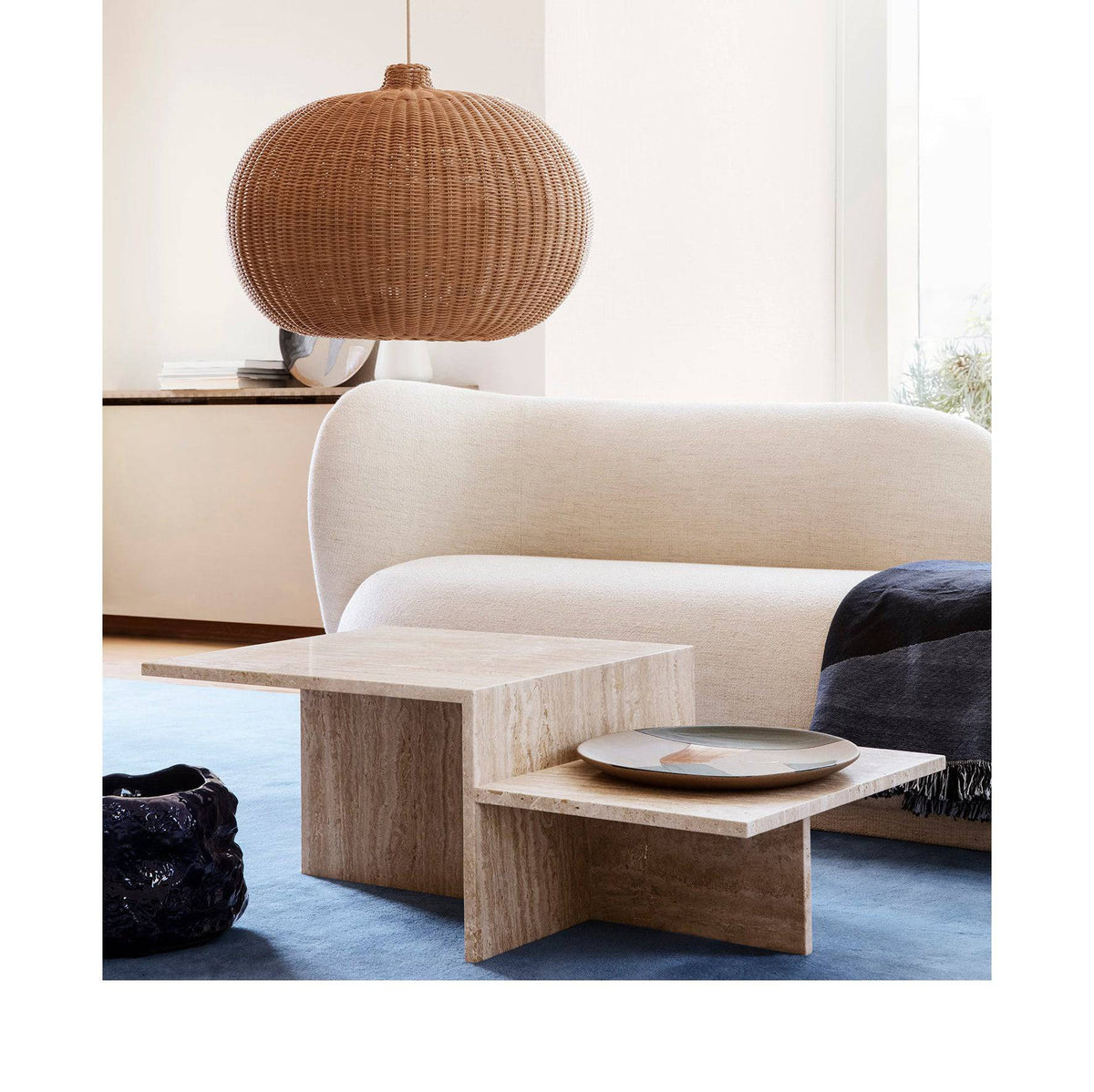 Ferm Living - Distinct Coffee Table - travertine - Skandium London