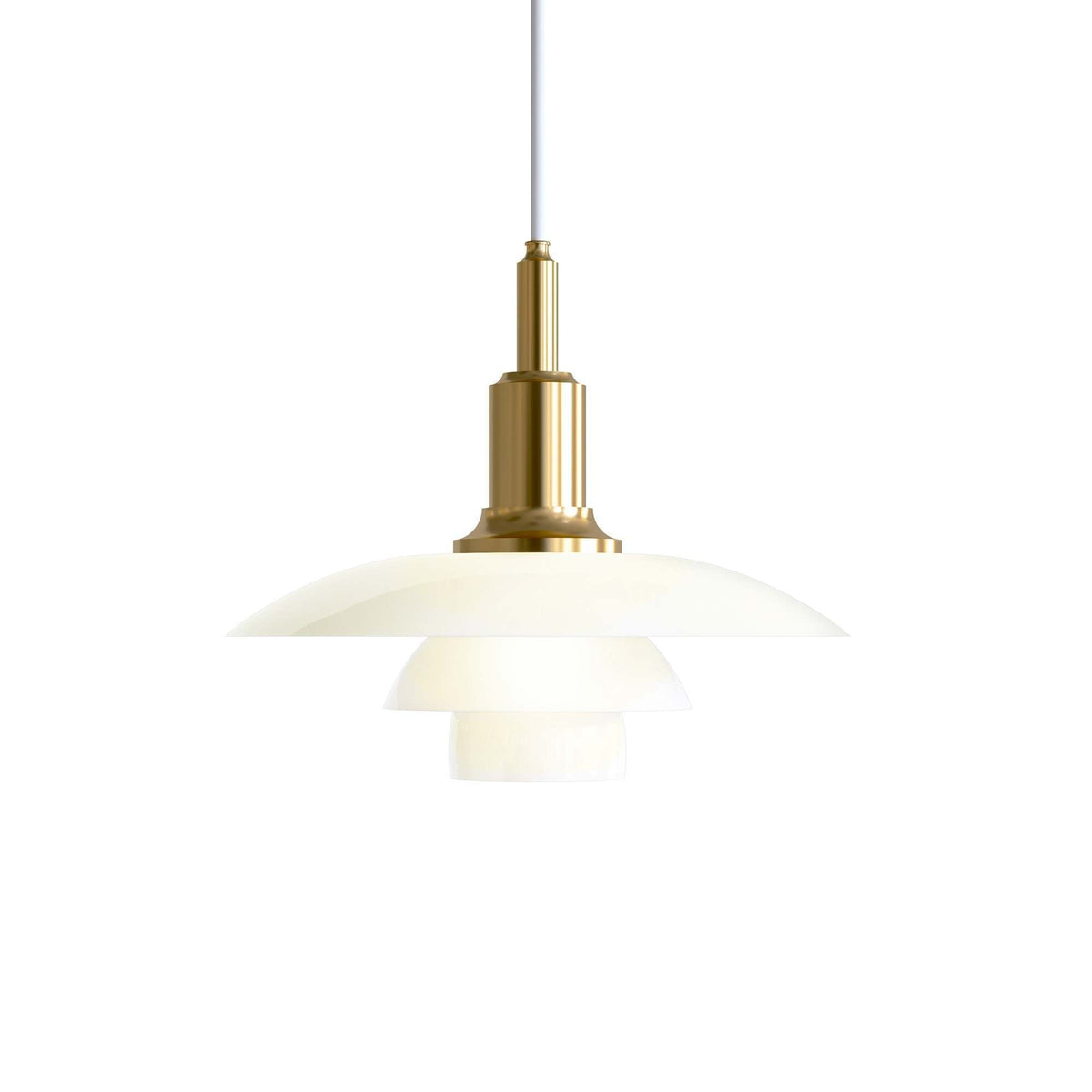 PH Glass pendant lamp, brass metallised | Louis Poulsen | Skandium London