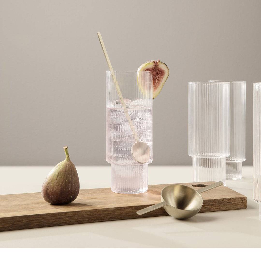 Ripple Long Drink Glasses 300ml | Set of 4 | Ferm Living | Skandium London