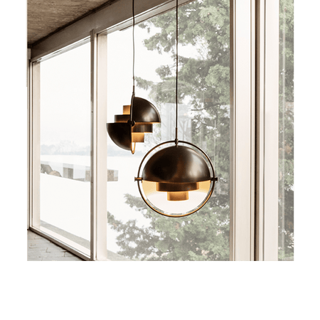 Gubi - Multi-Lite Pendant Light, Black Brass - Skandium London