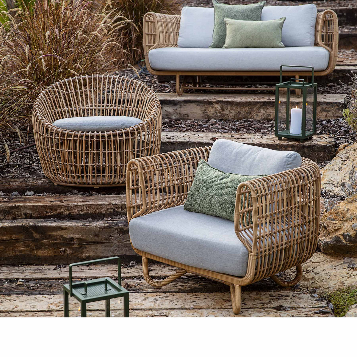 Nest Round Outdoor Chair | Cane-line | Skandium London
