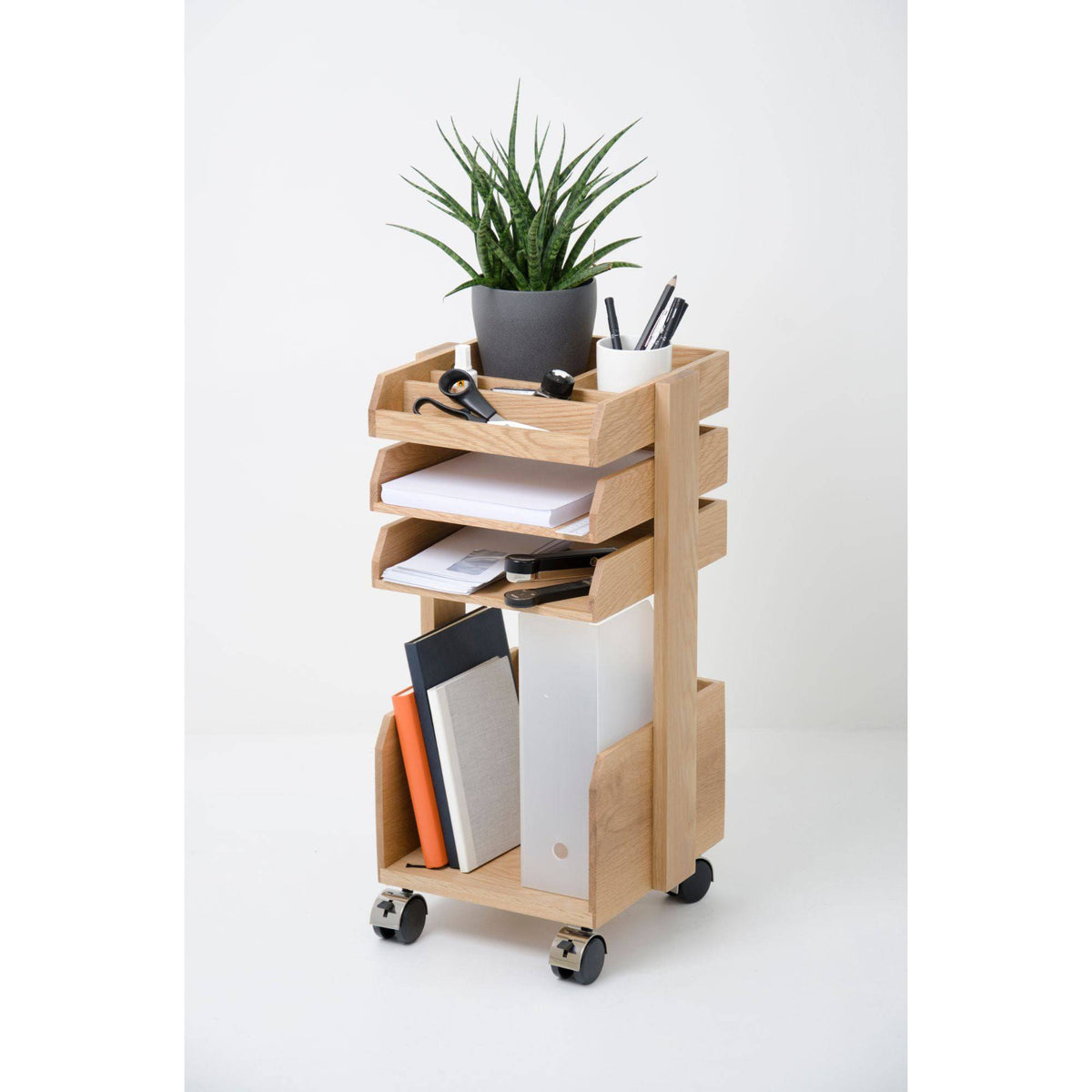 Wireworks - Casper Roller Workspace Organiser - Oak - Skandium London