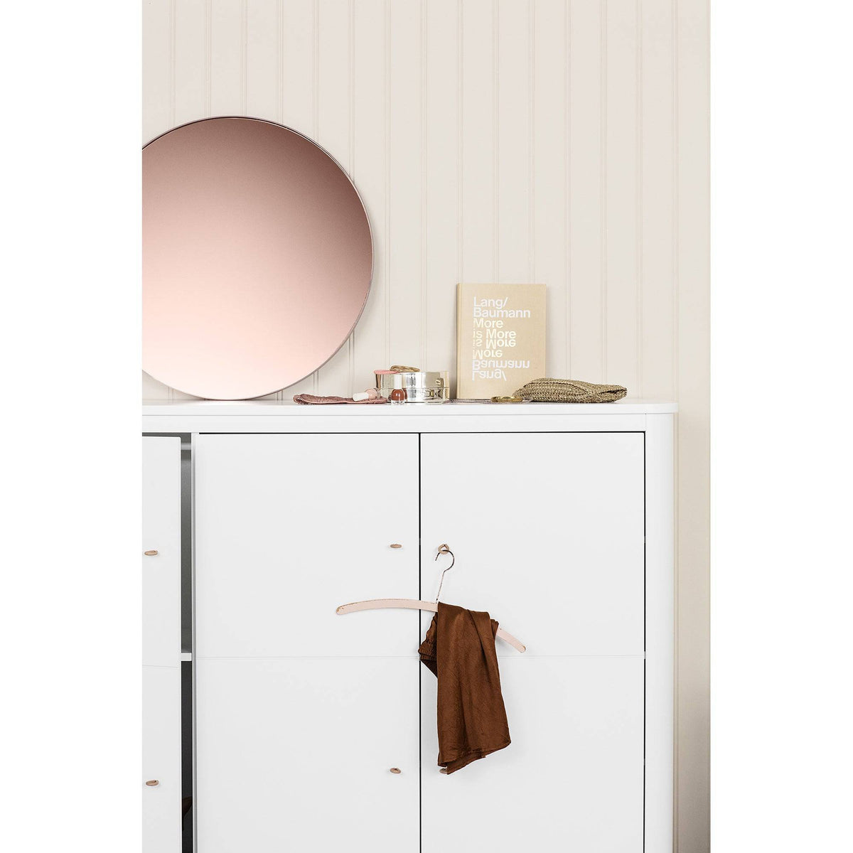 Oliver Furniture - Multi cupboard with 3 doors, white/oak - Skandium London
