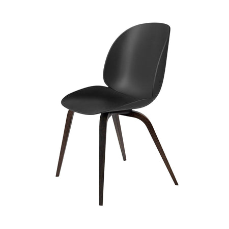 Gubi - Beetle plastic dining chair, wooden legs - Skandium London