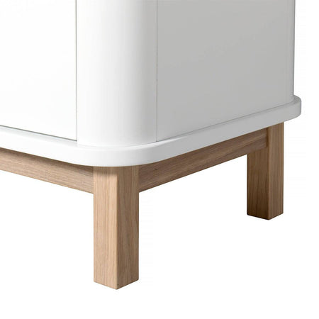 Oliver Furniture - Multi cupboard with 3 doors, white/oak - Skandium London