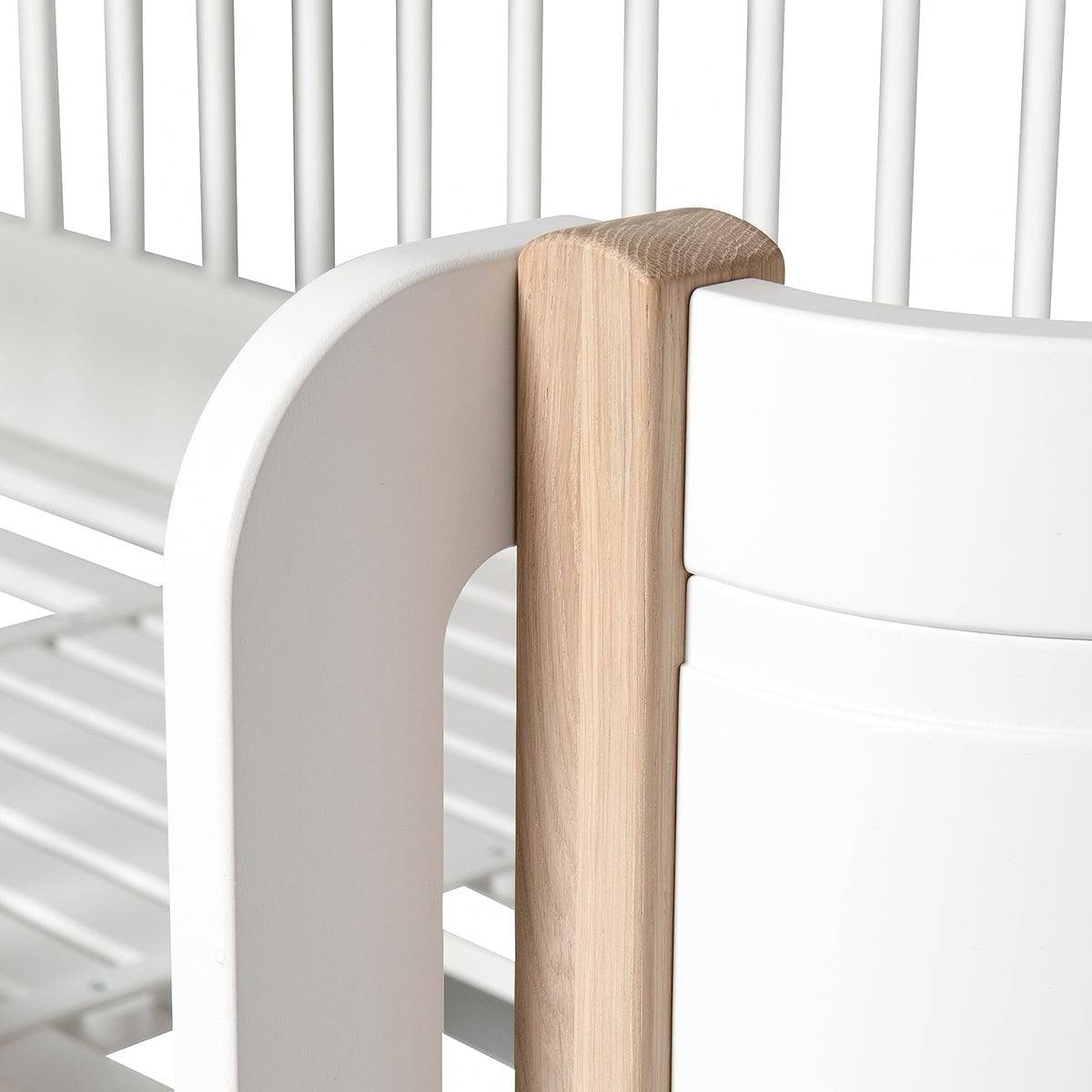 Mini + low loft bed - White/oak | Oliver Furniture | Skandium London