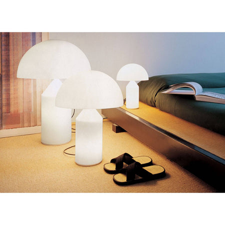 Atollo table lamp, Opal Glass | Oluce | Skandium London