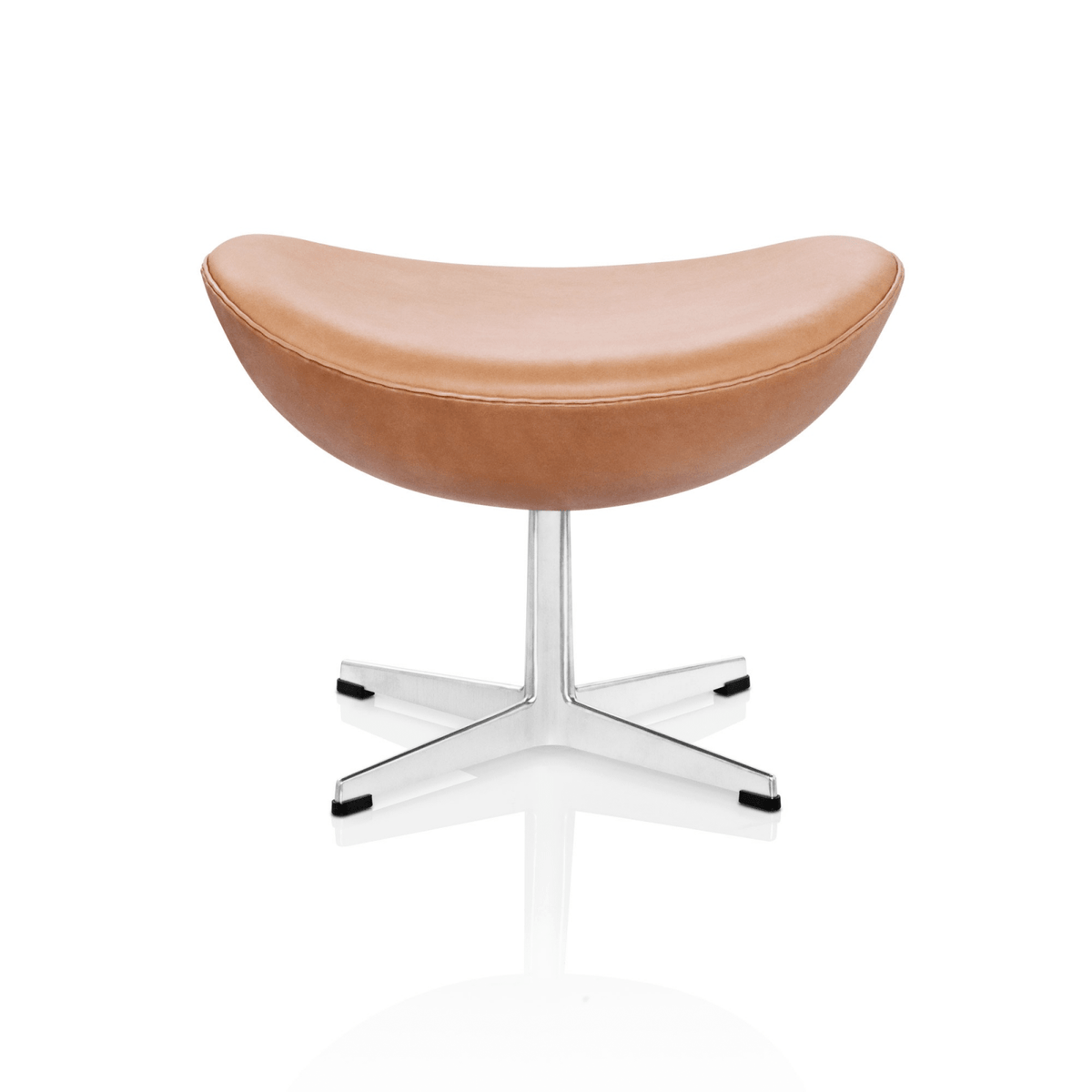 Fritz Hansen - Egg™ footstool - Aura black leather - Quickship - Skandium London