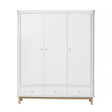 Oliver Furniture - Wardrobe 3 doors white oak - Skandium London