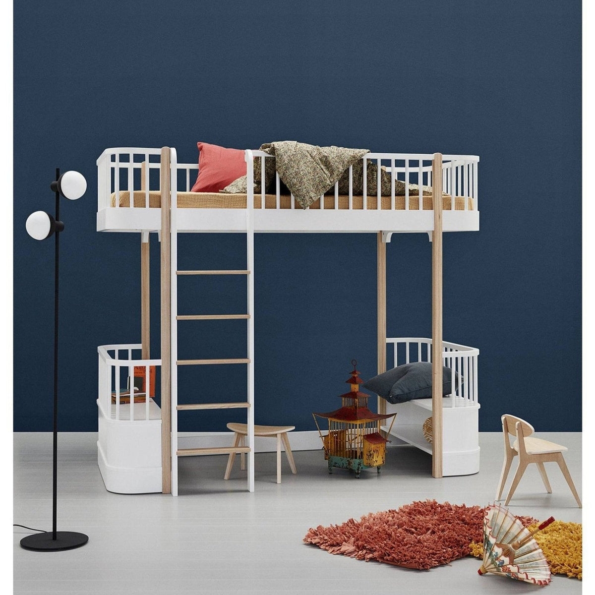 Oliver Furniture - Wood Loft bed, 90x200cm - Skandium London