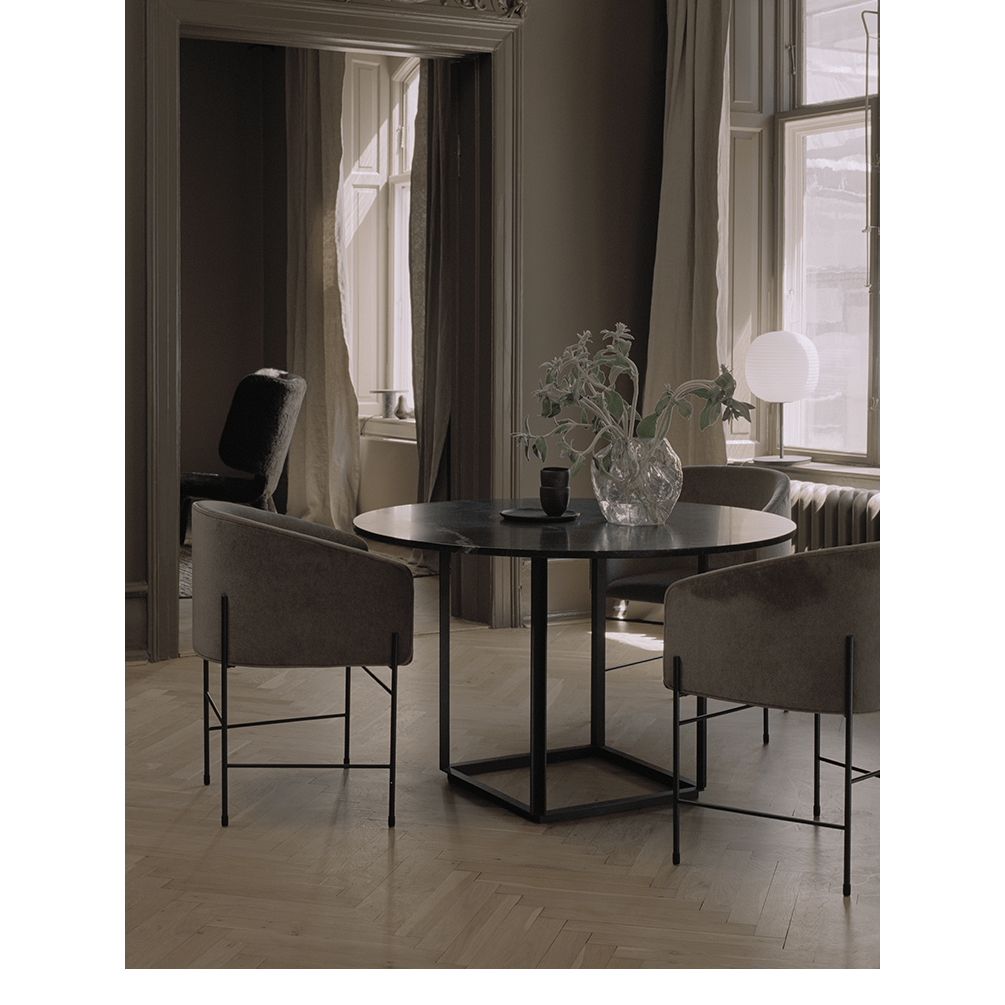 New Works - Florence dining table - Ø 120 cm, w. wood veneer - Skandium London