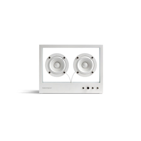 Small Transparent Speaker | White | Transparent | Skandium London