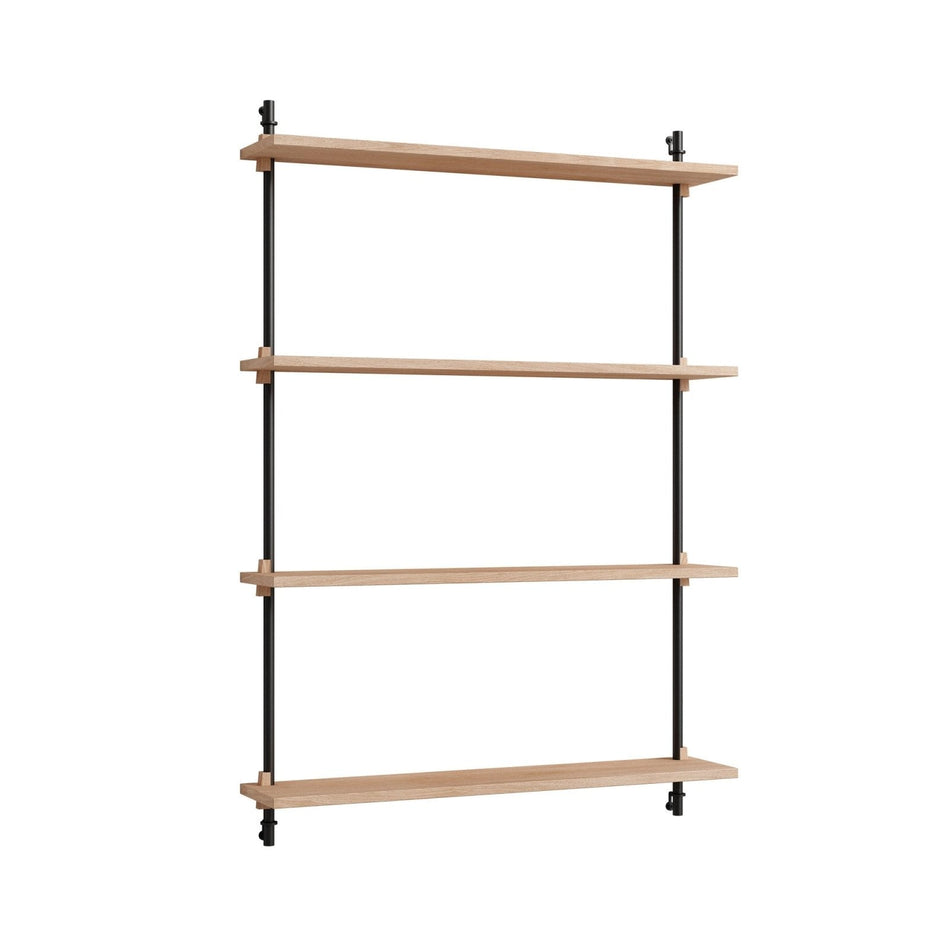 MOEBE - Wall Shelving - WS.115.1 - Oak/Black - Skandium London