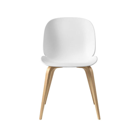 Gubi - Beetle plastic dining chair, wooden legs - Skandium London
