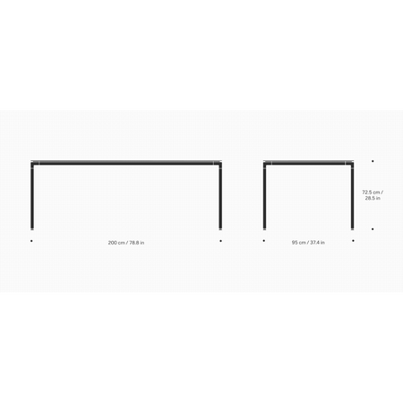 Vipp - VIPP971 - Table Medium - 2m - Skandium London
