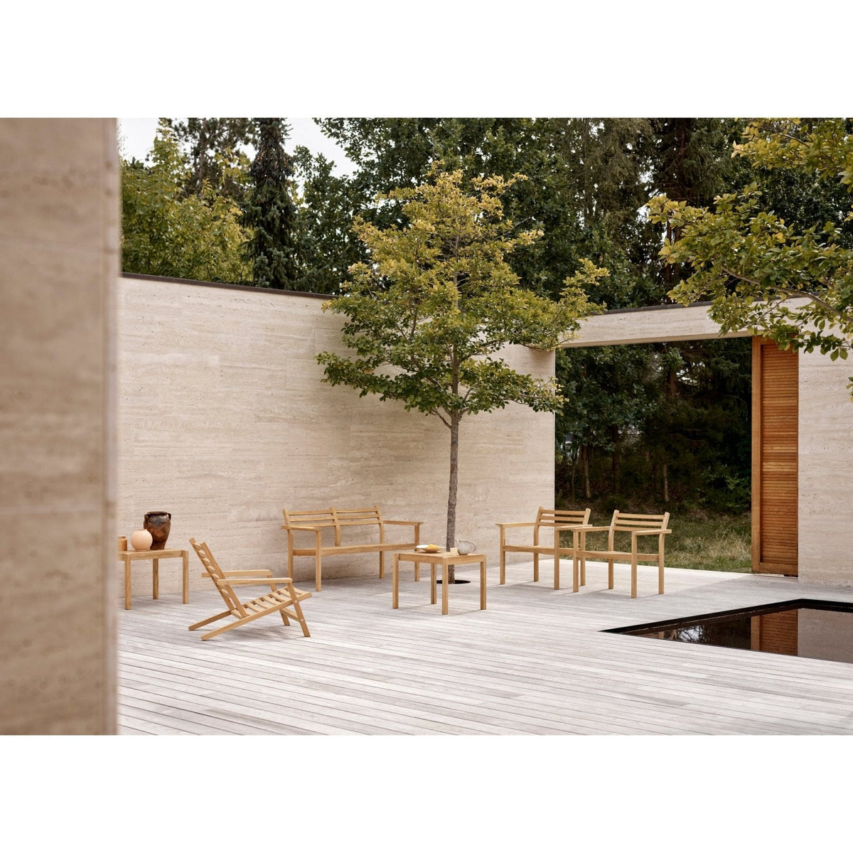 Carl Hansen - AH911 Side Table - untreated teak - Skandium London