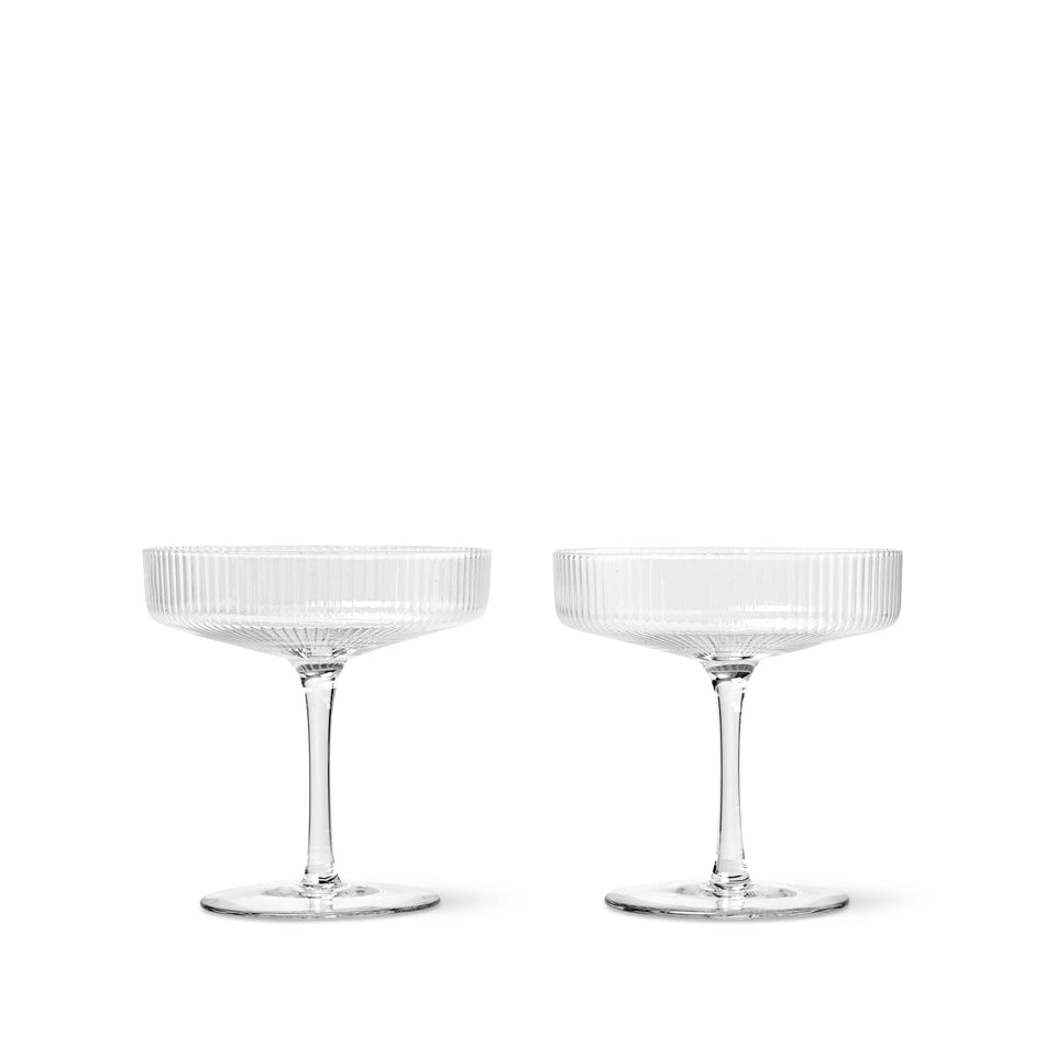 Ripple Champagne Saucers 15 cl - Set of 2